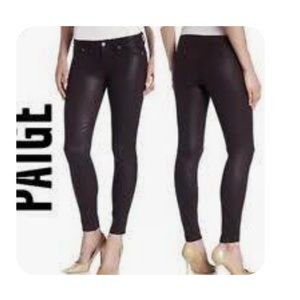 PAIGE VERDUGO ANKLE AZURE SILK SKINNY JEANS